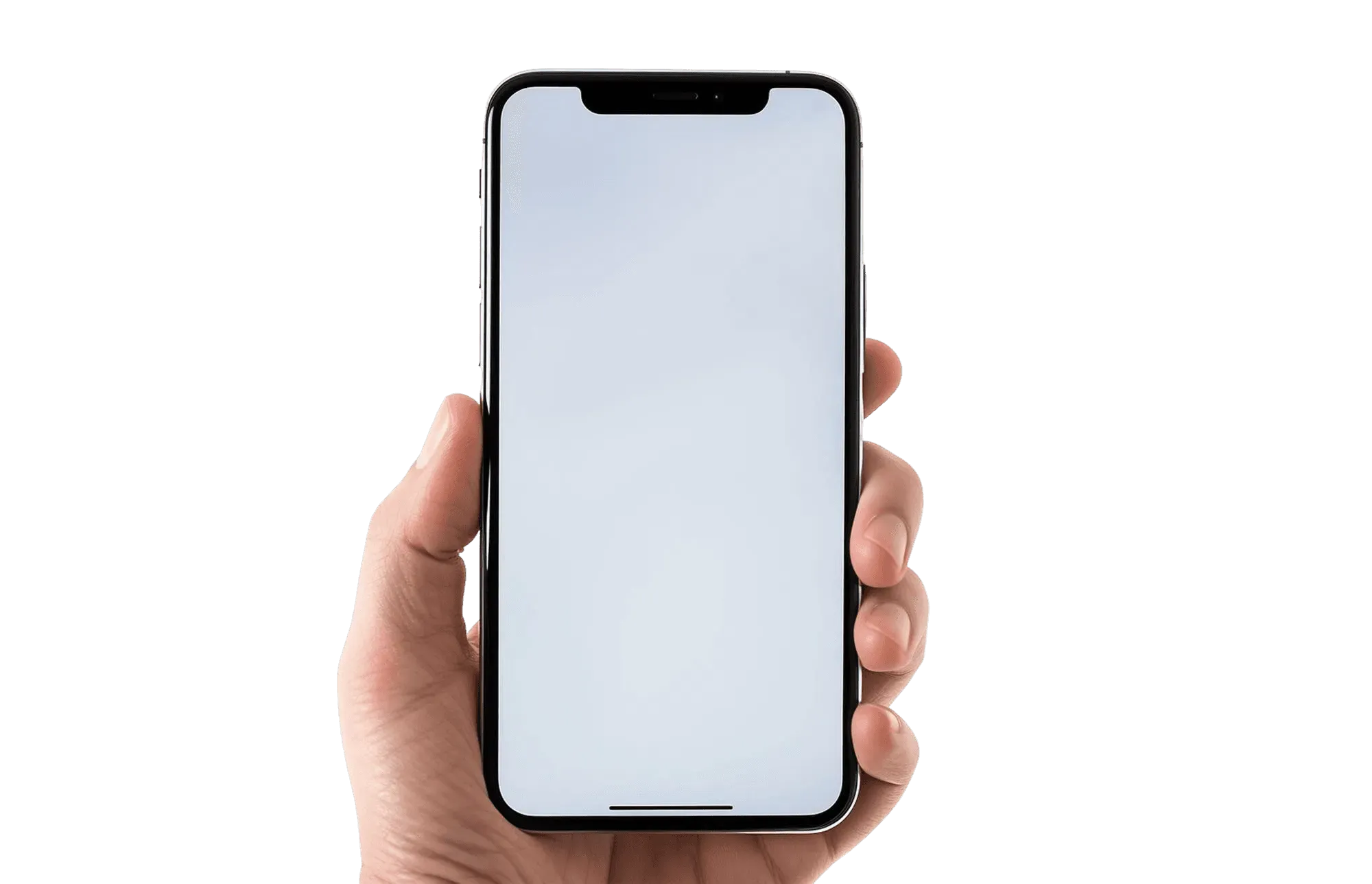 Mão segurando um celular com o app do Codental
