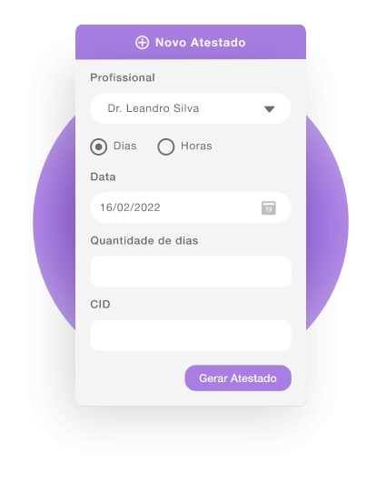 Gera atestados automaticamente