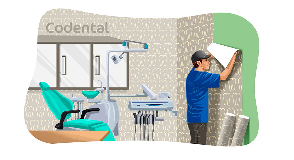 papel de parede consultório odontológico